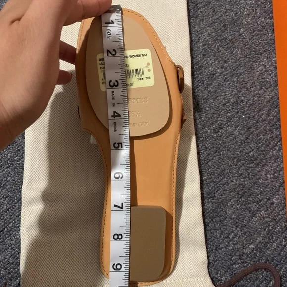 Hermès Oran remake calfskin women mules 36.5/7